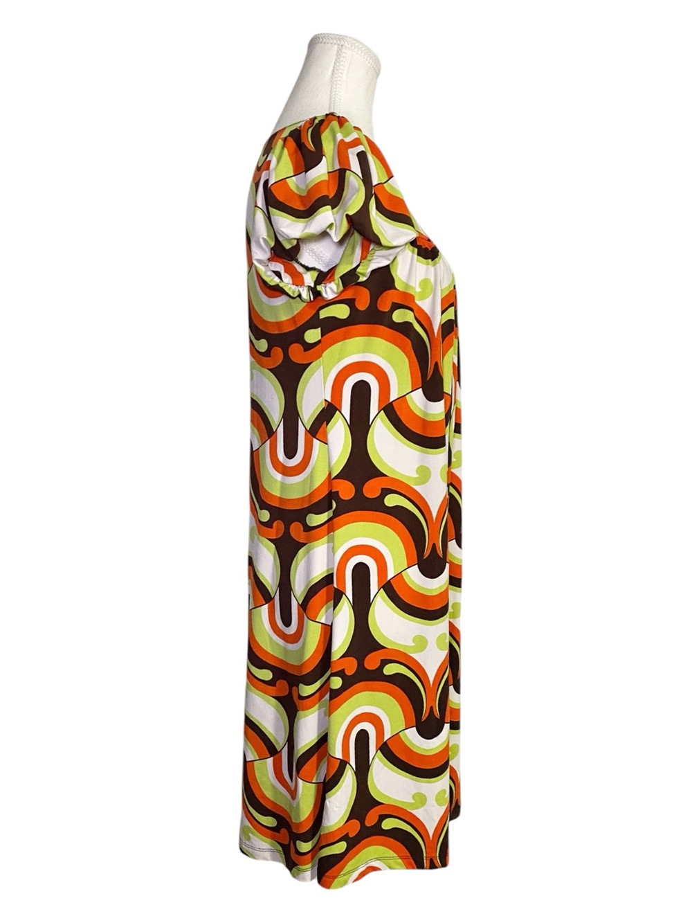 Forever Retro 70s Geometric
Psychedelic Print Mini Dress Mod Shift - Picture 3 of 14